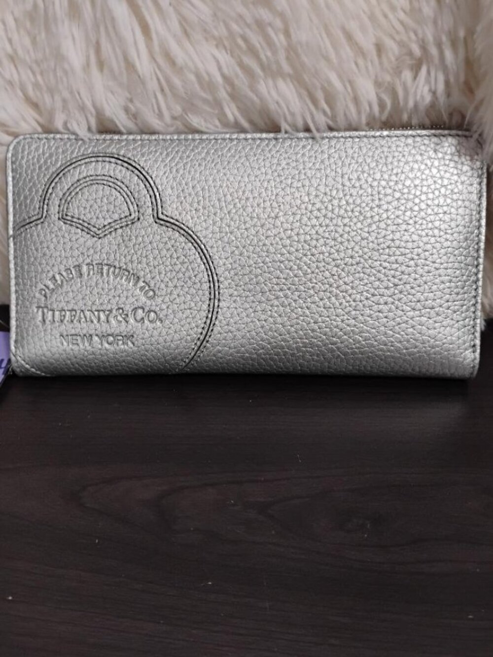 Tiffany & Co. Return to Tiffany Silver Long Zippy Wallet NWT